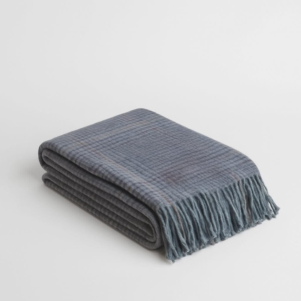 Tartan Alpaca Wool Throw Blanket: Soft, Durable & Stylish