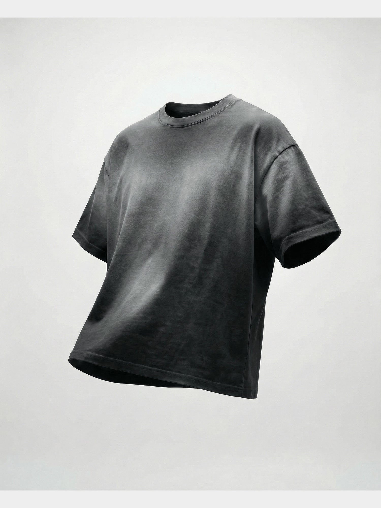 Cropped Washed Charcoal T-Shirt