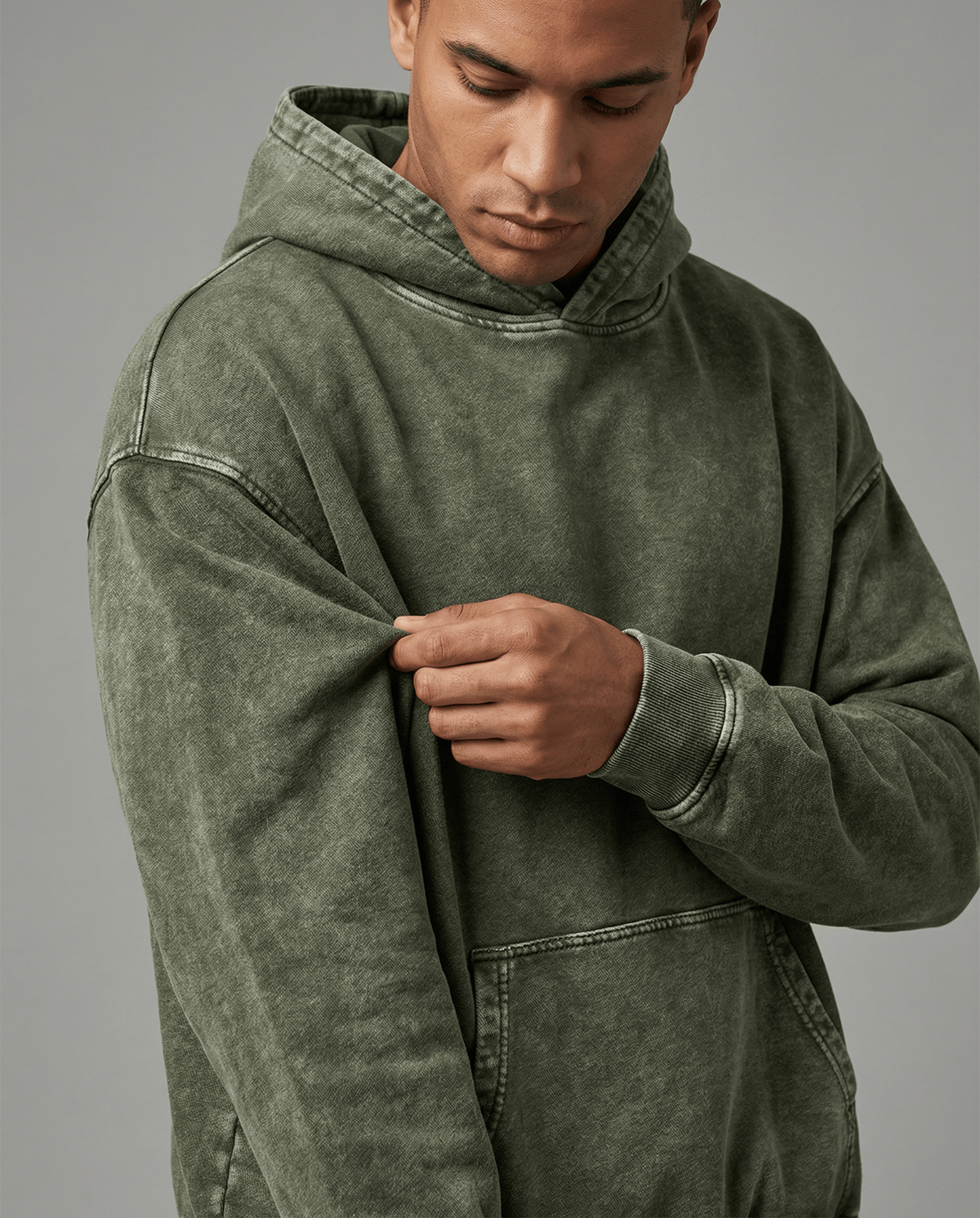 Sudadera con capucha 100 % algodón de primera calidad - Ajuste relajado