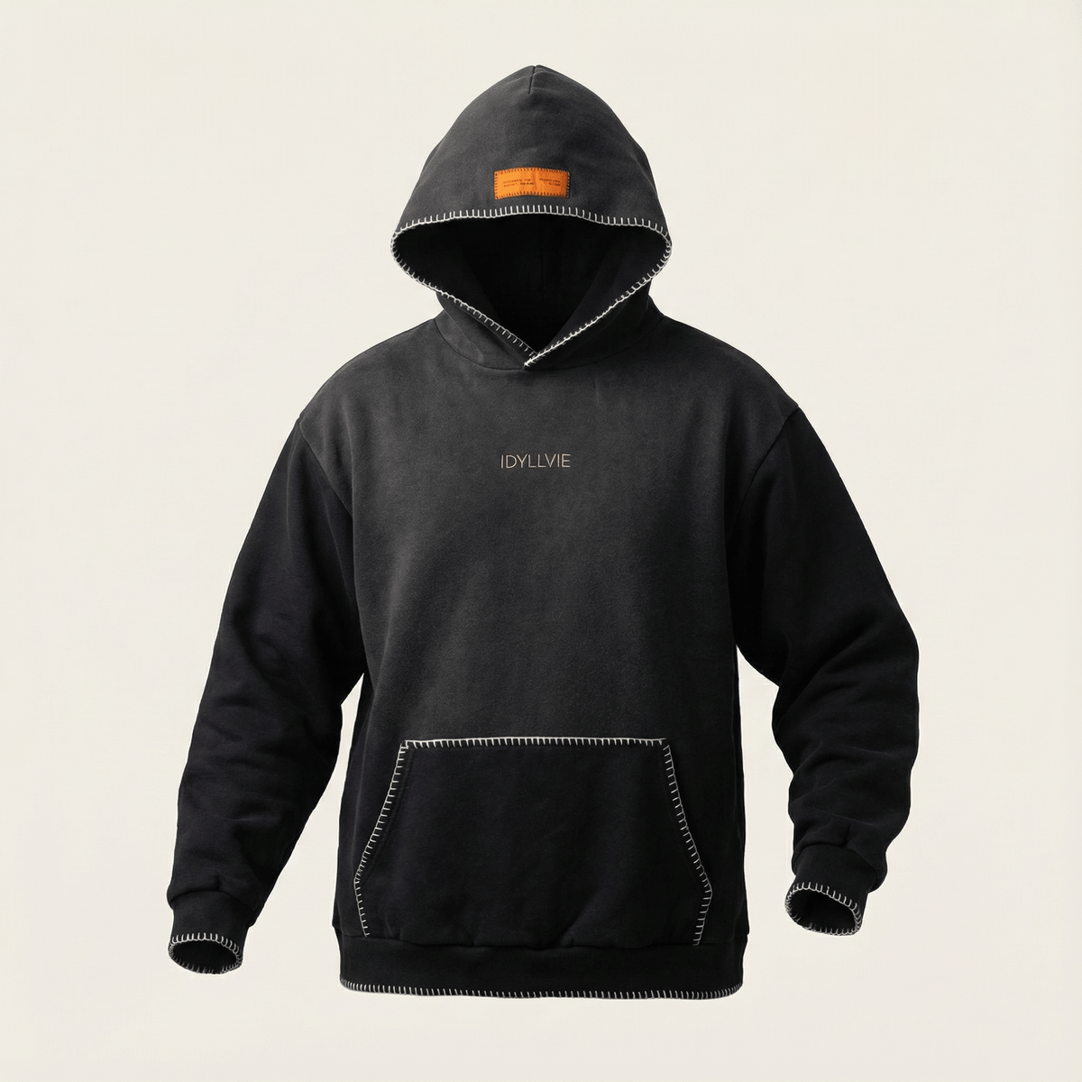 IdyllVie Charcoal Hoodie: Stylish Sunfade Comfort