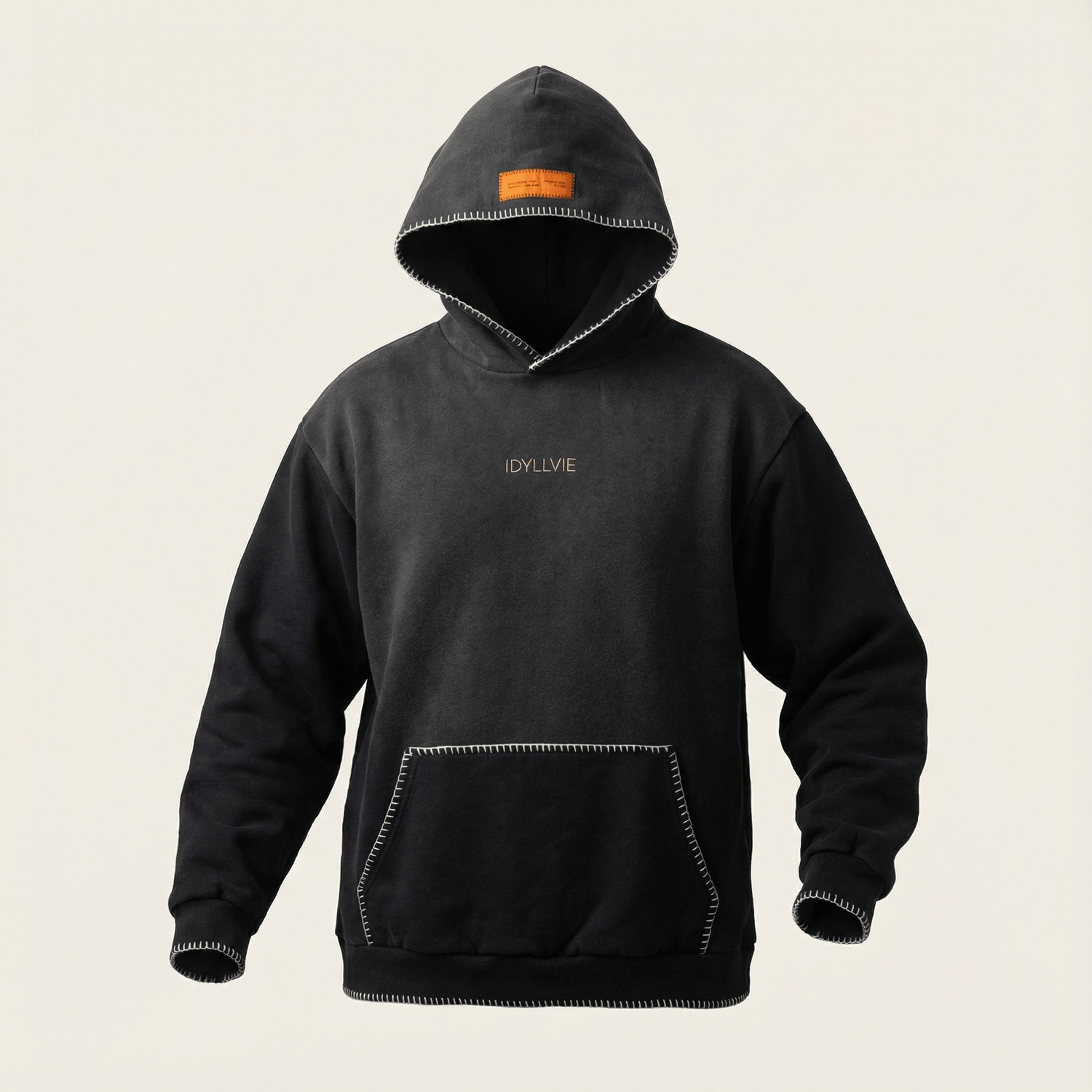 Sweat à capuche IdyllVie couleur anthracite : Confort élégant effet délavé