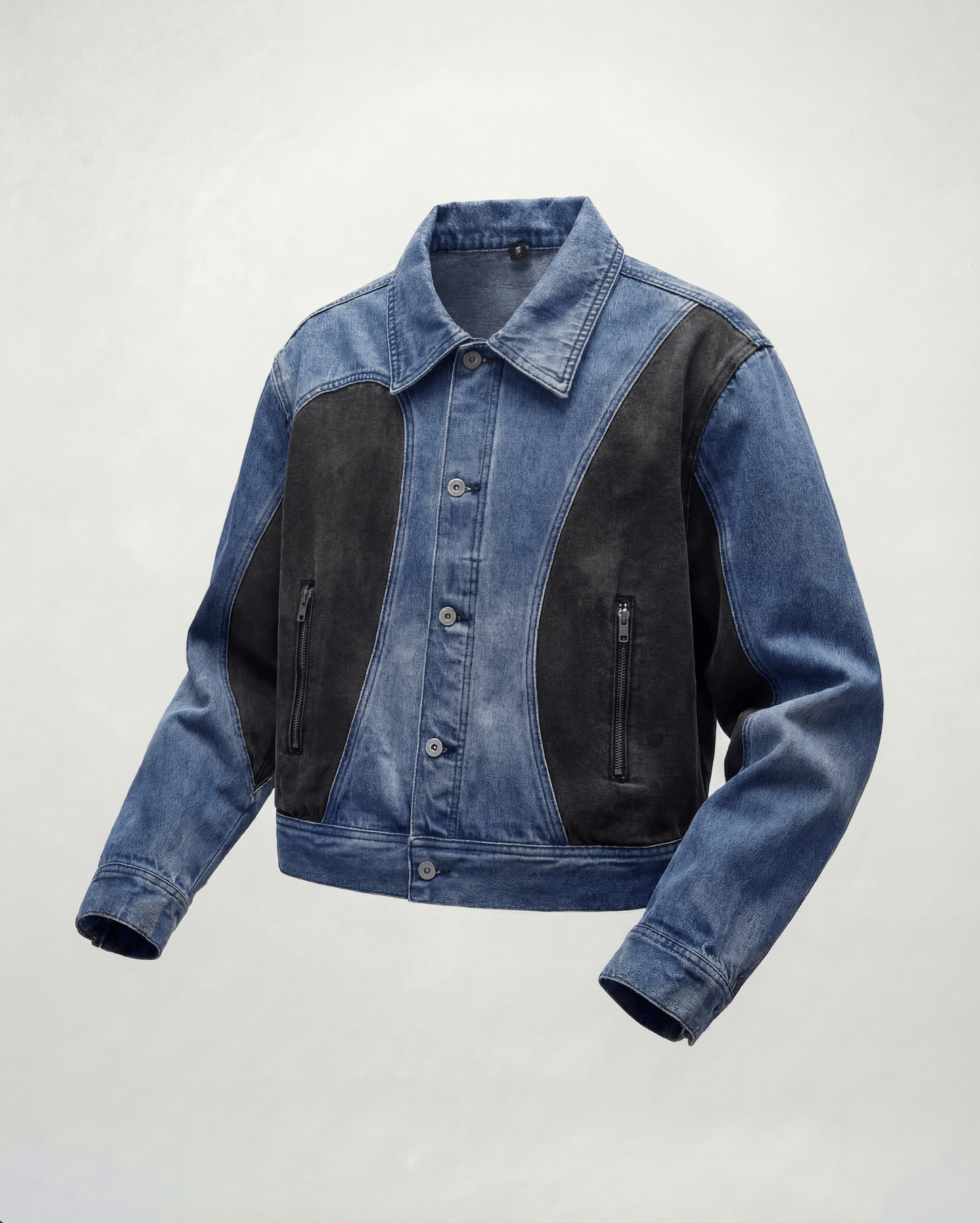 Contrast Panel Denim Jacket
