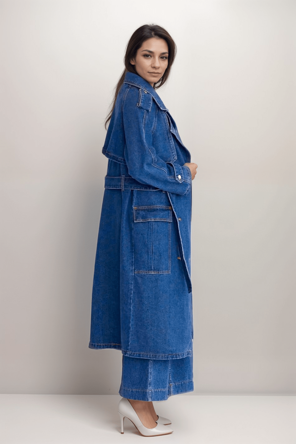 Trench-coat en jean