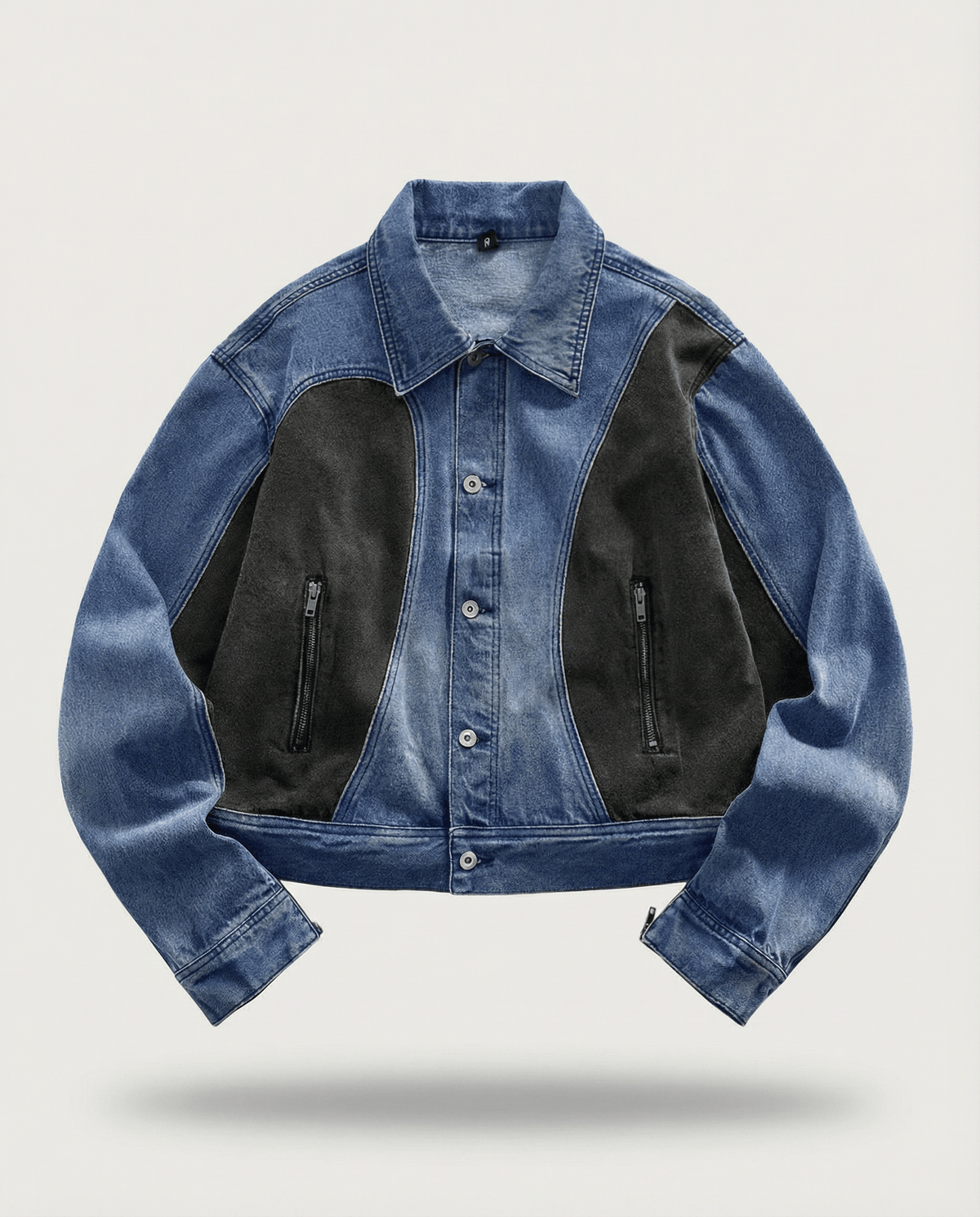 Contrast Panel Denim Jacket