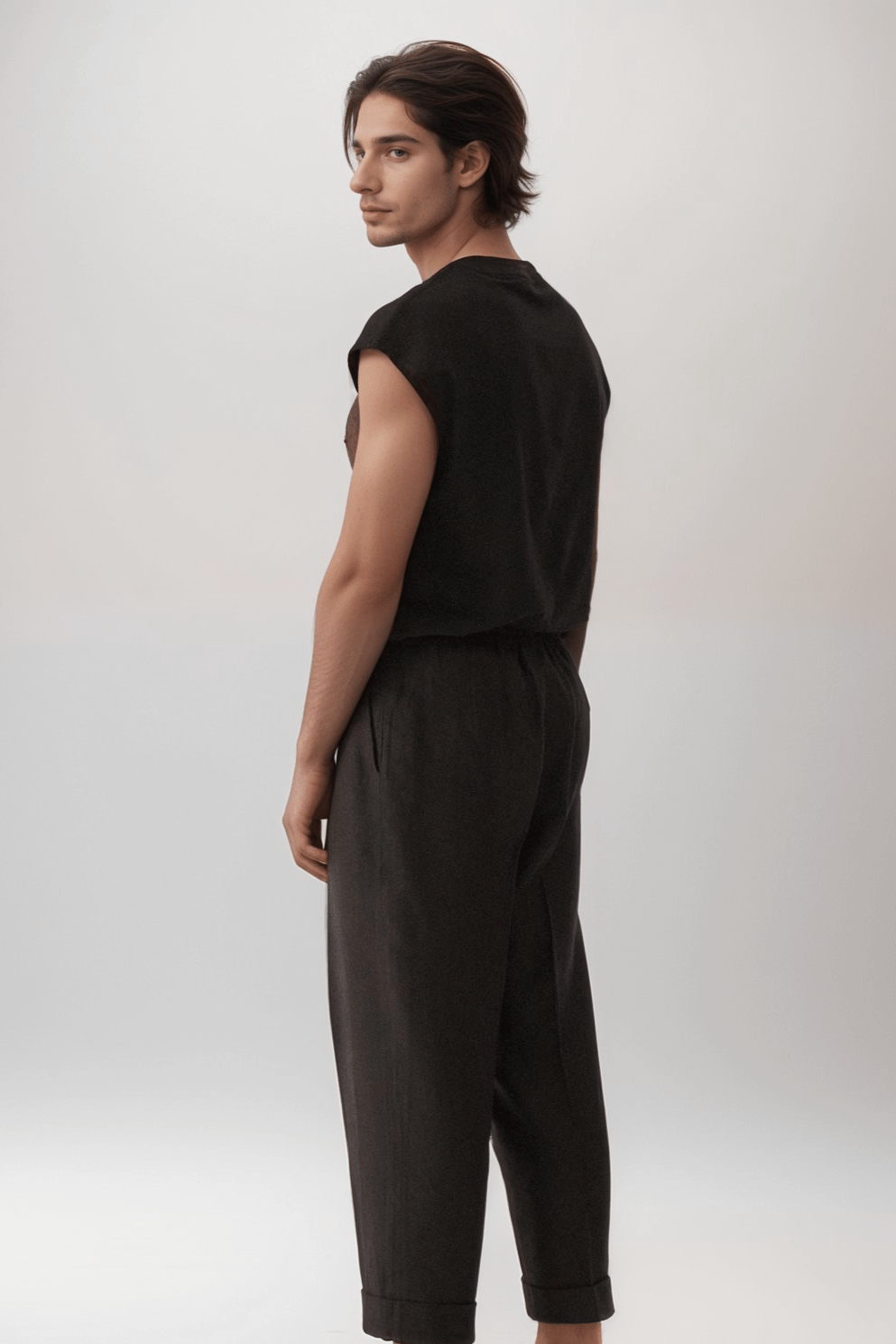 Black Alexandre Linen Pants