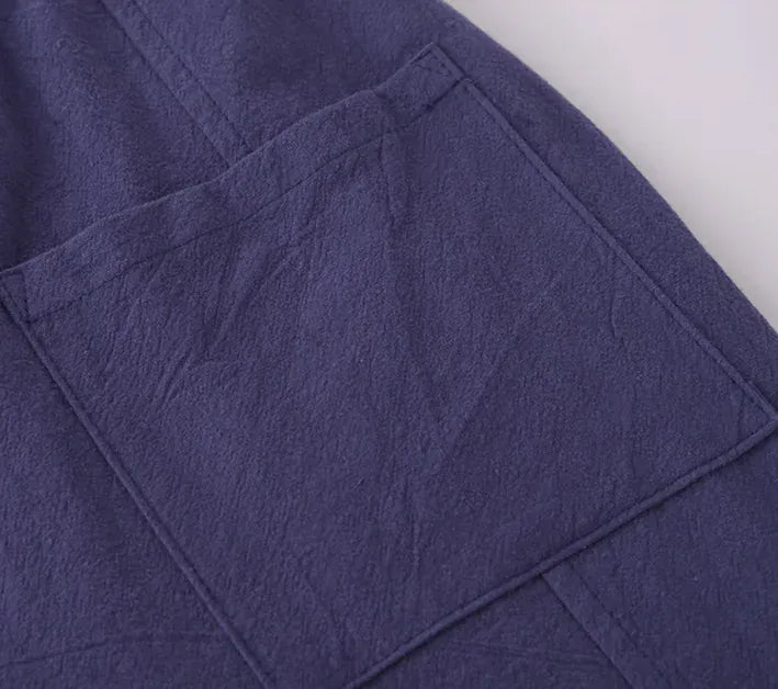 Men Harem Pants Cotton Linen - Casual Elastic Waist Joggers