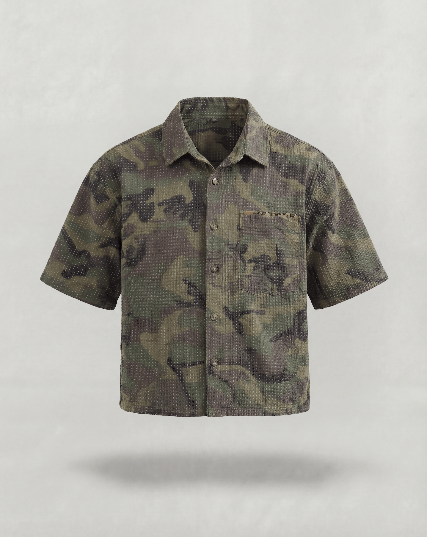 Camo Cotton Short Sleeve Shirt