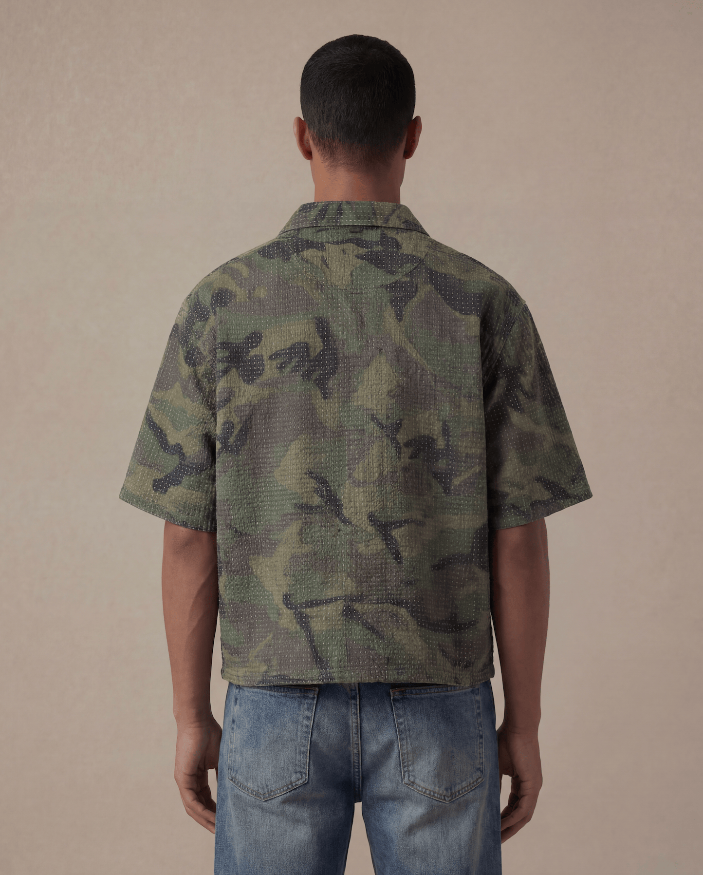 Camo Cotton Short Sleeve Shirt