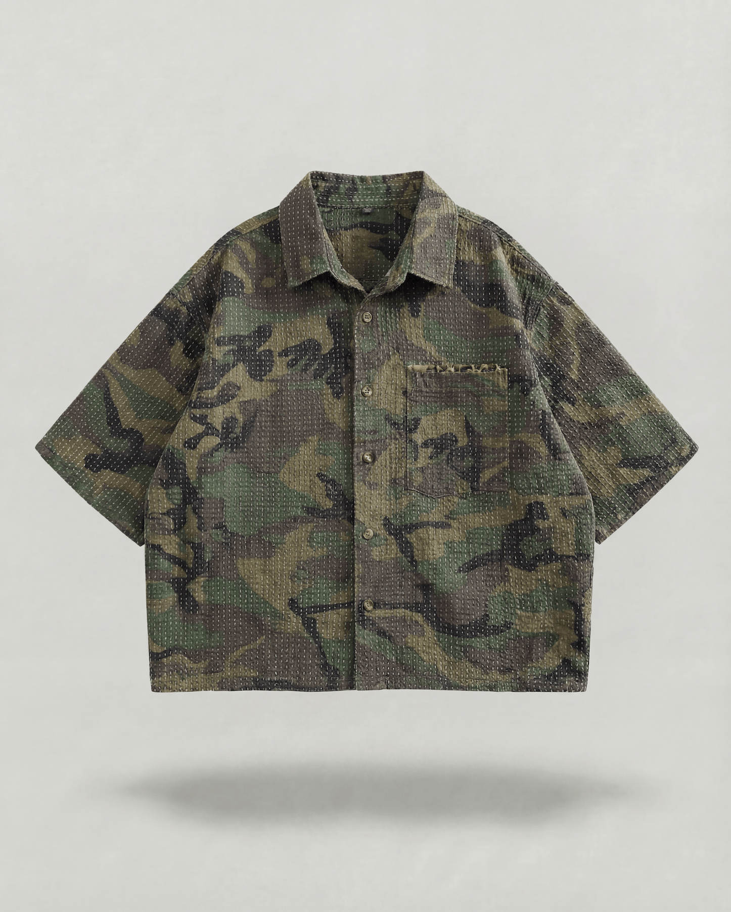 Camo Cotton Short Sleeve Shirt