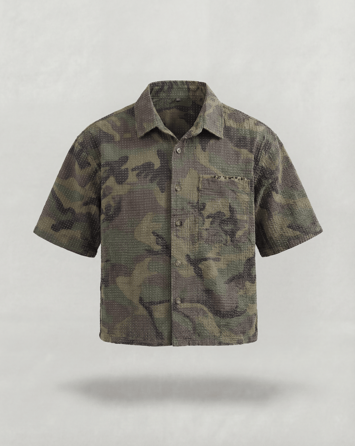 Camo Cotton Short Sleeve Shirt