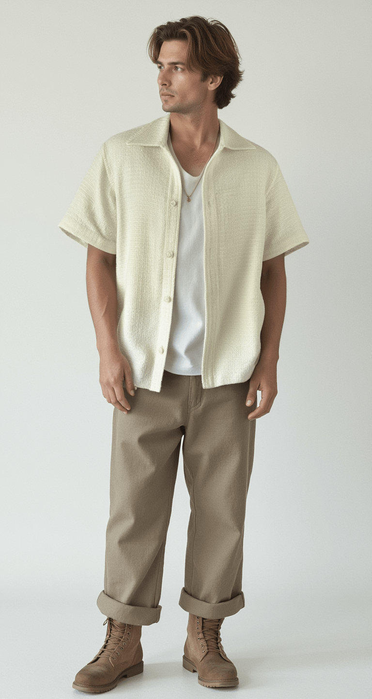 Cotton Bouclé Overshirt