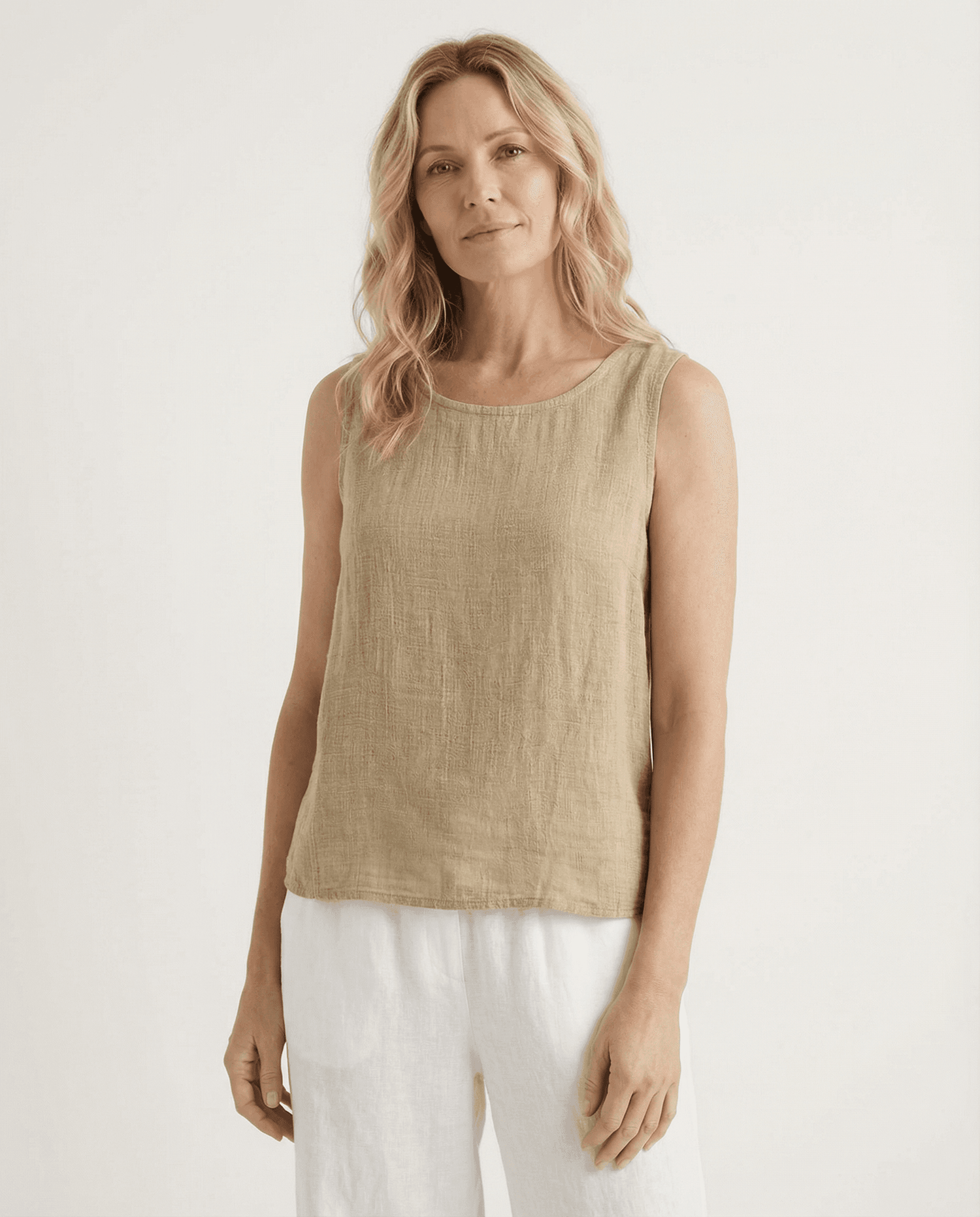 Cotton Linen Tank Tops