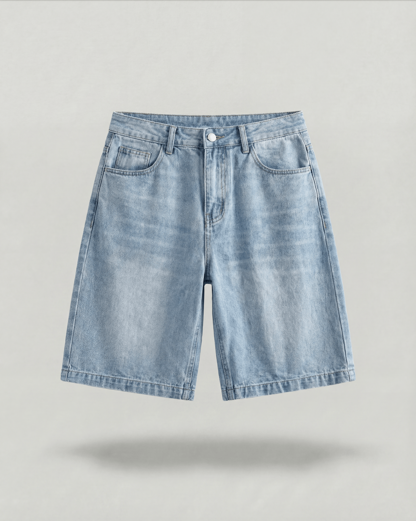 Stonewashed Denim Bermuda Shorts