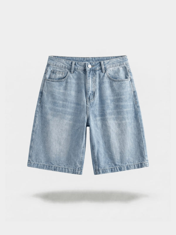 Stonewashed Denim Bermuda Shorts
