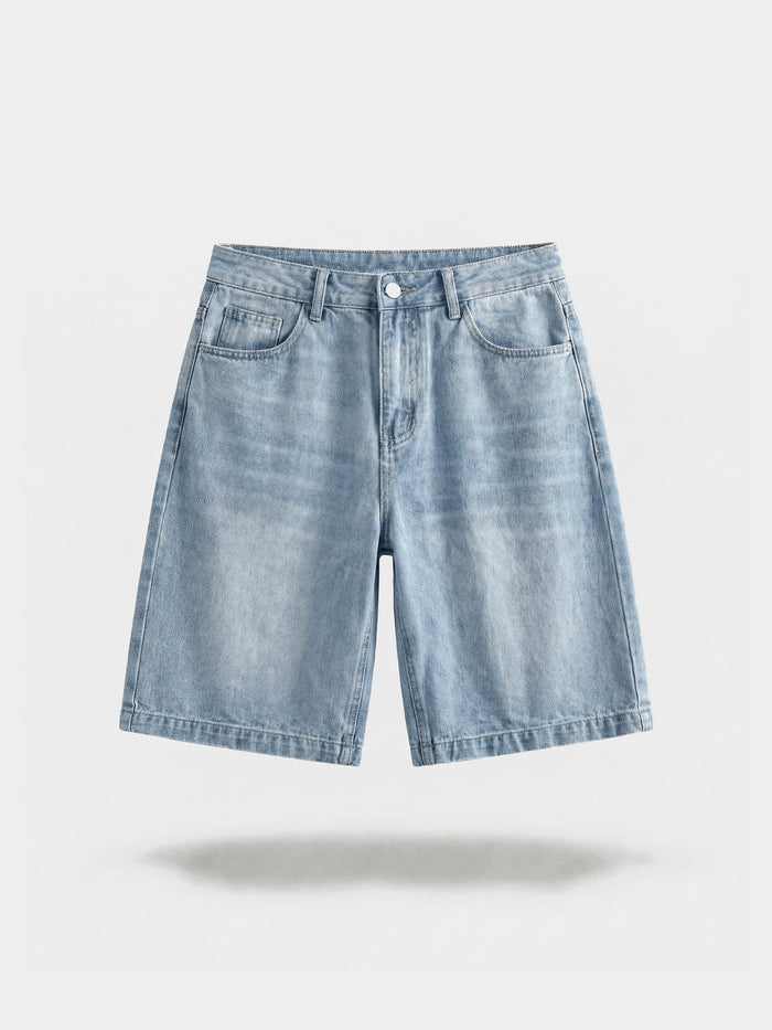Stonewashed Denim Bermuda Shorts