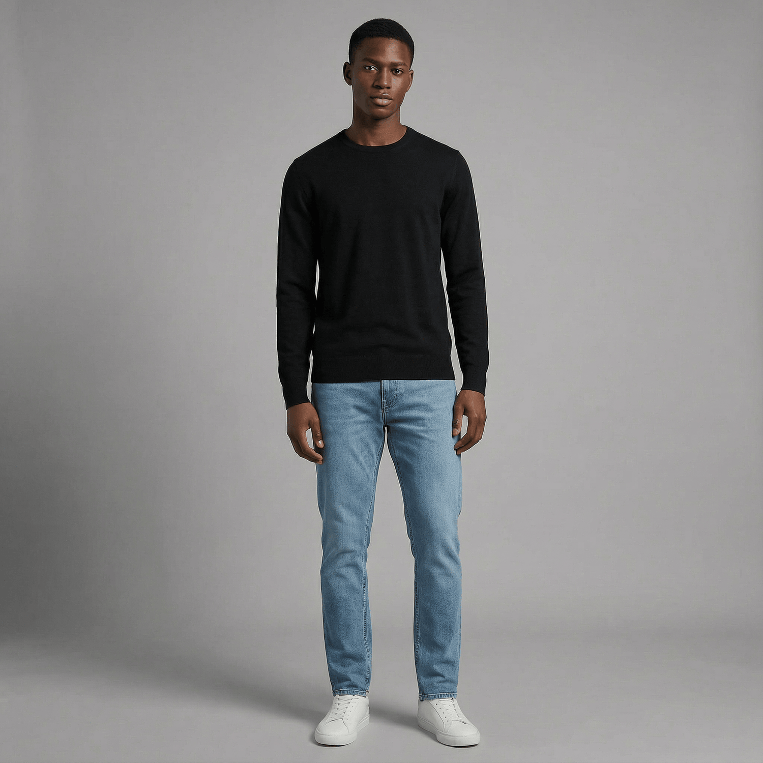Merino Wool Crew Neck Sweater
