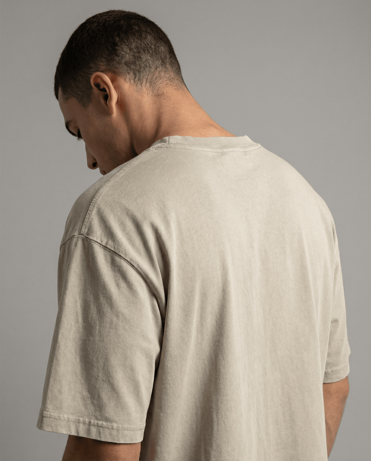 2 Pack Stonewashed Tees - Charcoal & Beige | Durable Cotton – IdyllVie
