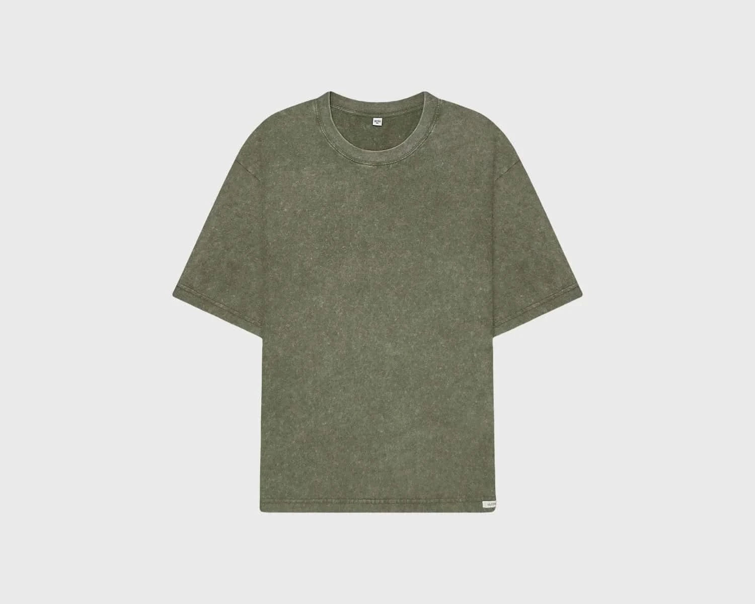 2 PACK STONEWASHED TEES - OLIVE & BEIGE