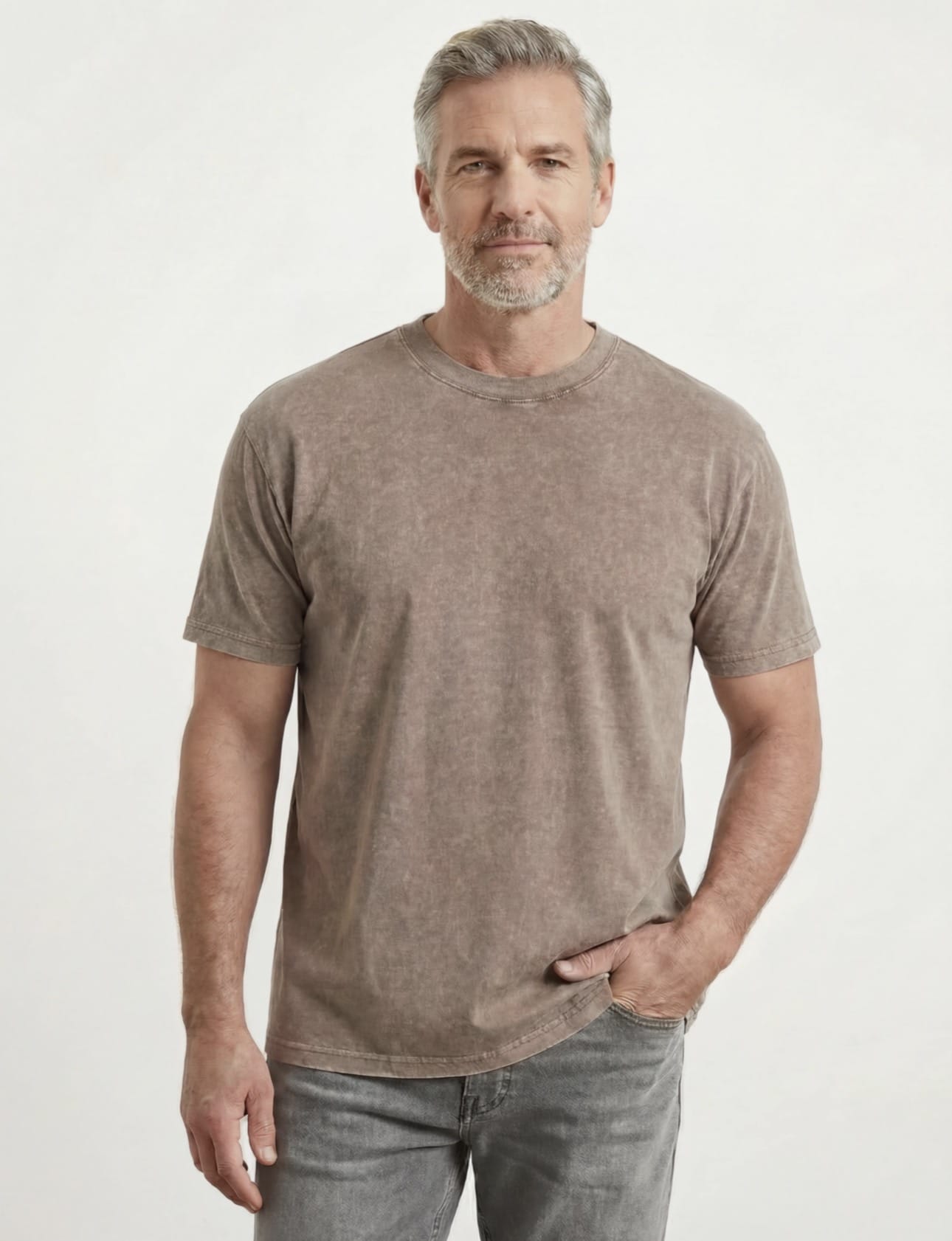 Lot de 5 t-shirts classiques en coton délavé