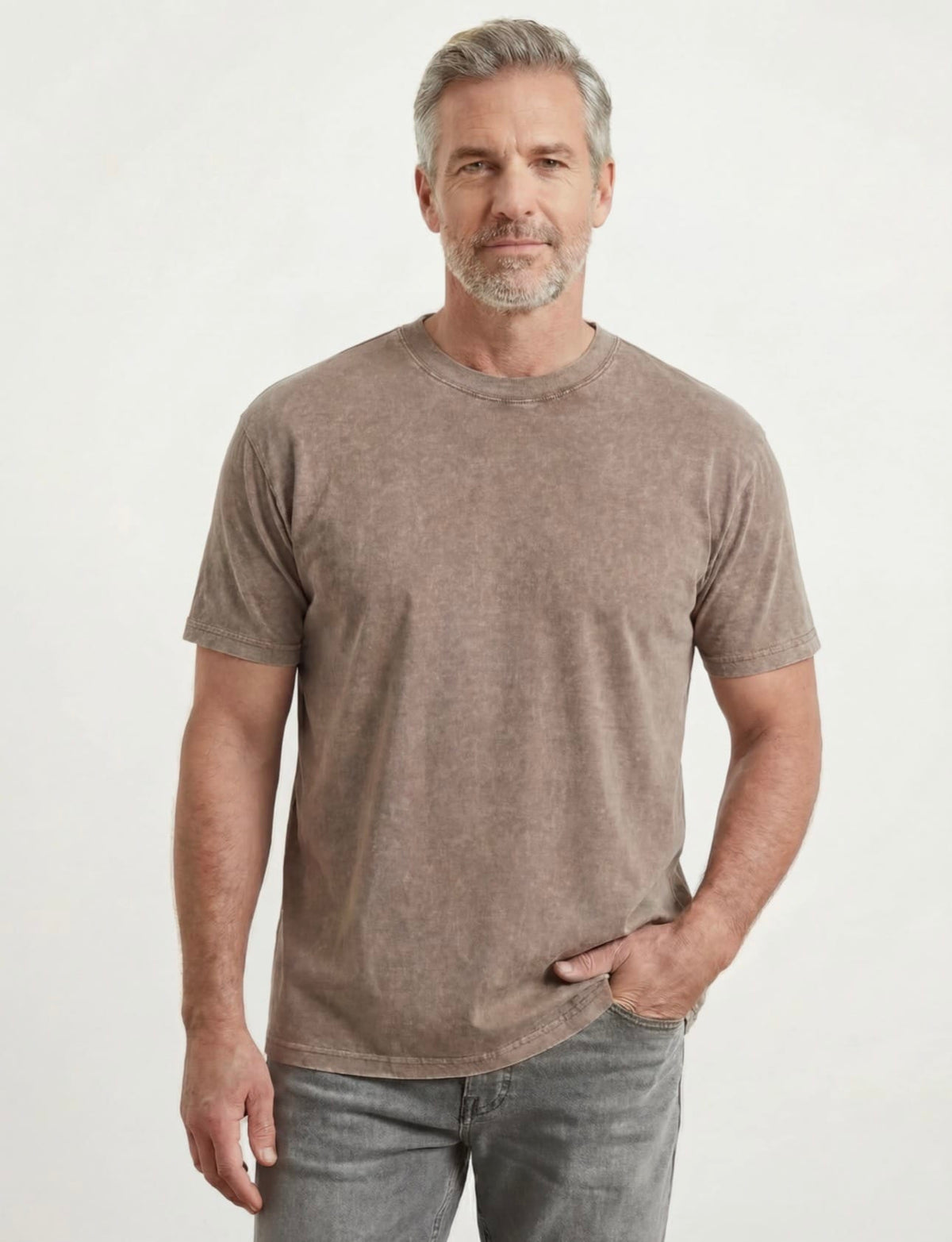 5-Pack Classic Fit Stonewashed Cotton T-Shirts