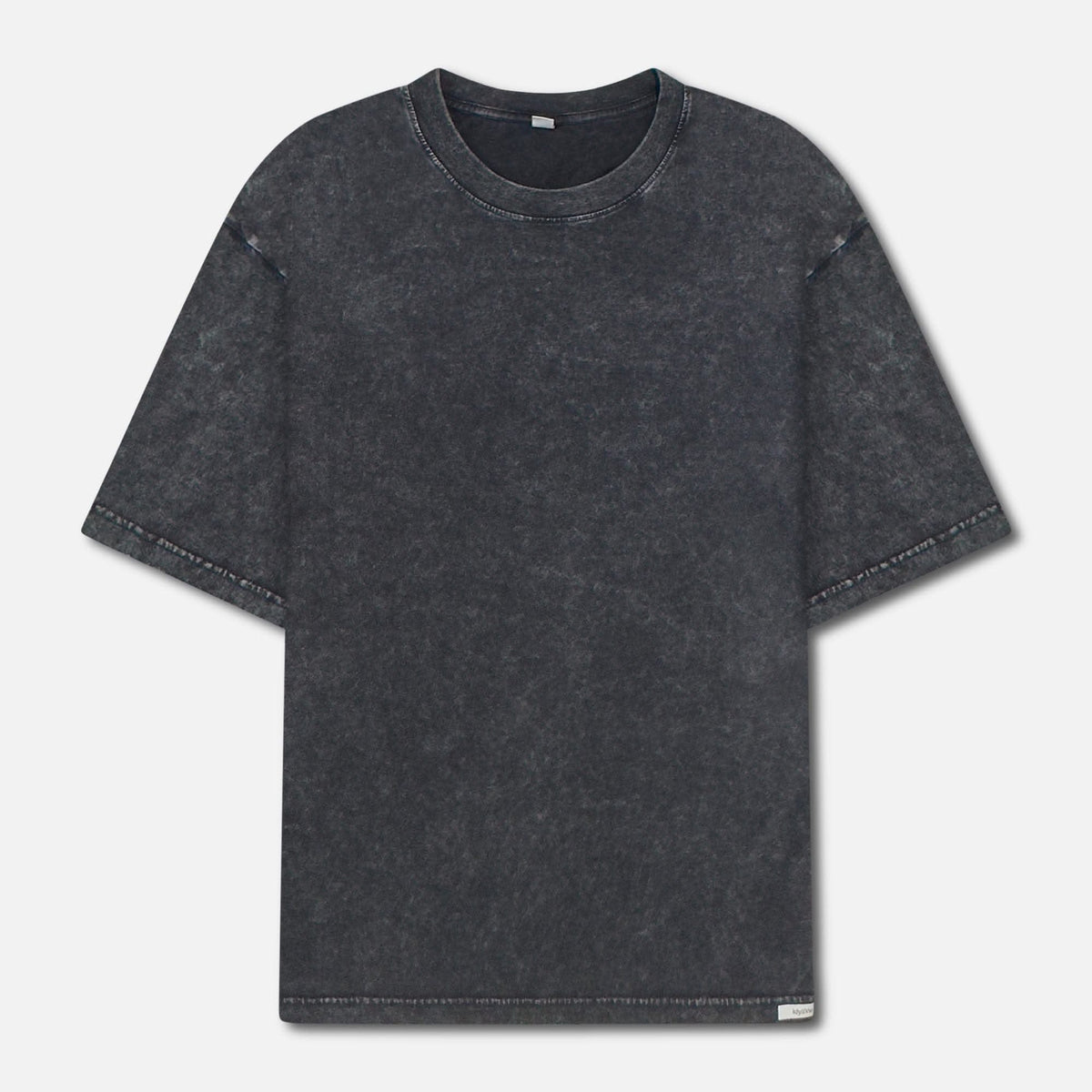 Men's Organic Cotton T-Shirt in black stonewashed finish, featuring a relaxed fit and durable 250 GSM fabric for lasting comfort.
