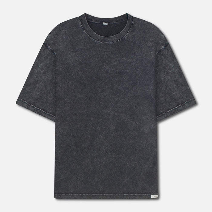 Men's Organic Cotton T-Shirt in black stonewashed finish, featuring a relaxed fit and durable 250 GSM fabric for lasting comfort.