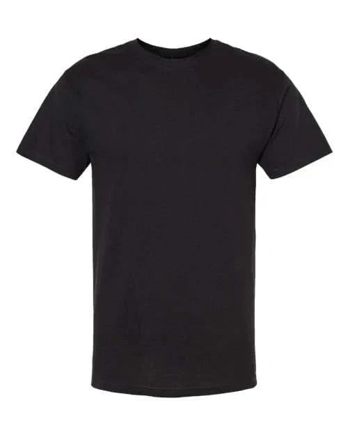Men's Cotton T-Shirt - Premium Comfort Style in black, front view. Soft, durable 100% cotton tee ideal for versatile wardrobe styling.