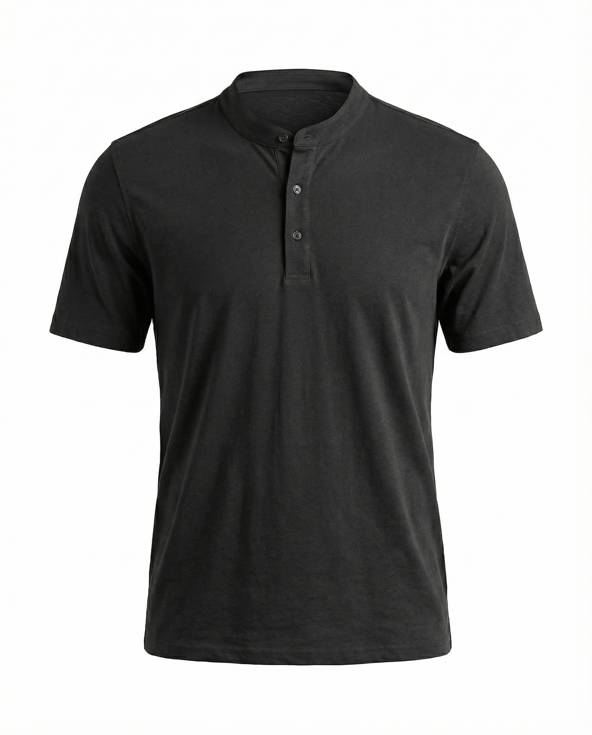 Cotton Linen Henley T-Shirt