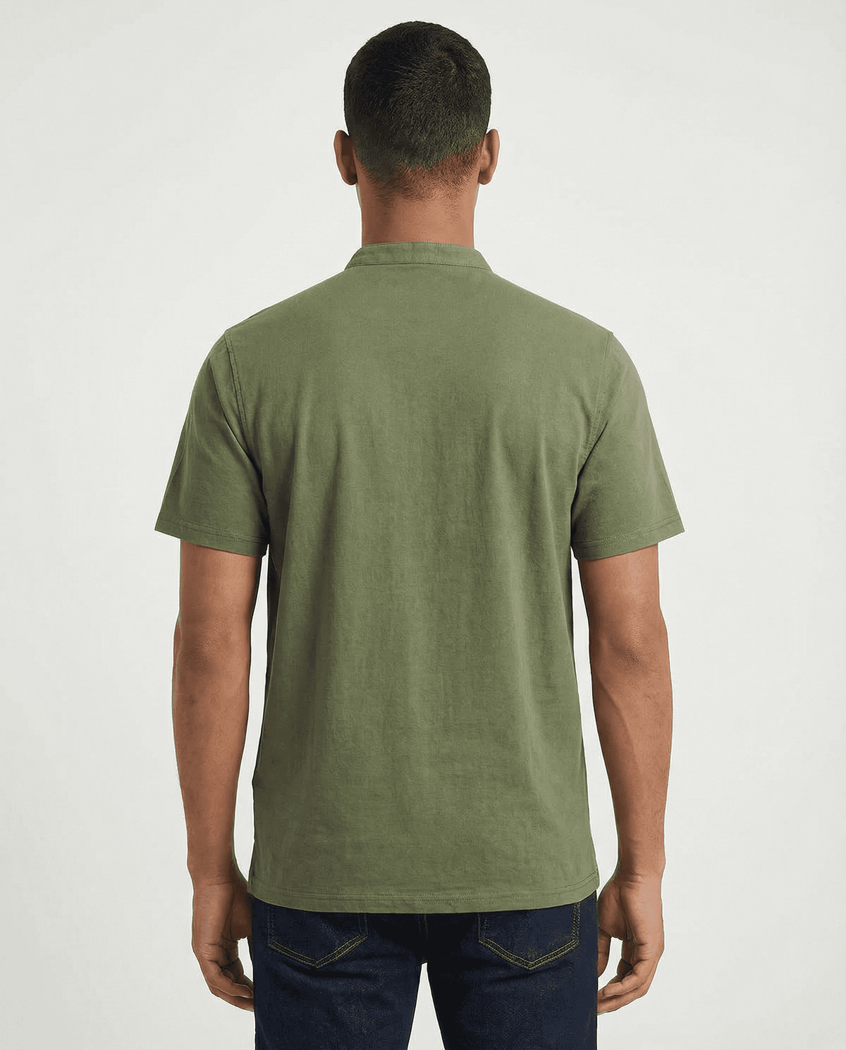 Cotton Linen Henley T-Shirt