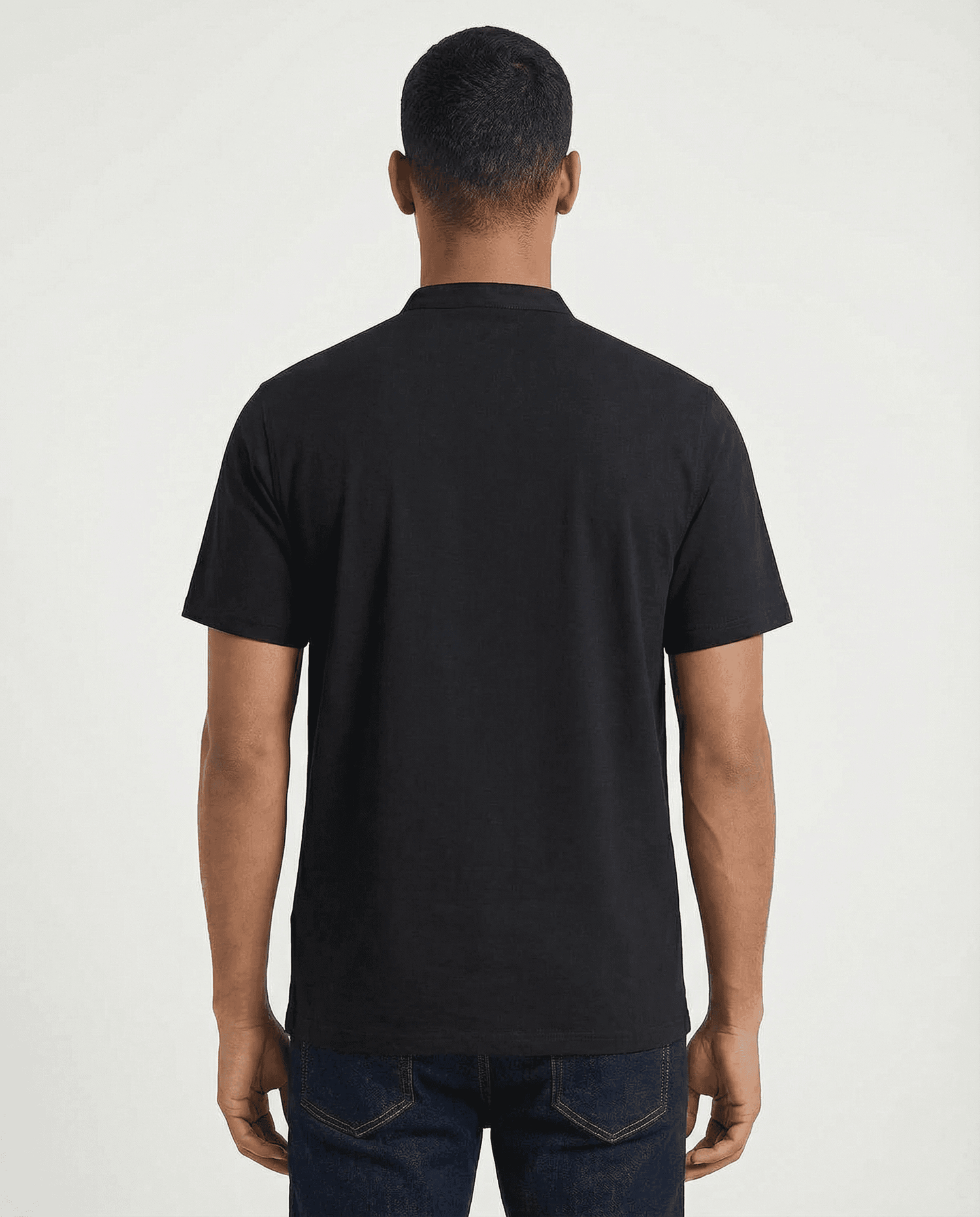 Cotton Linen Henley T-Shirt