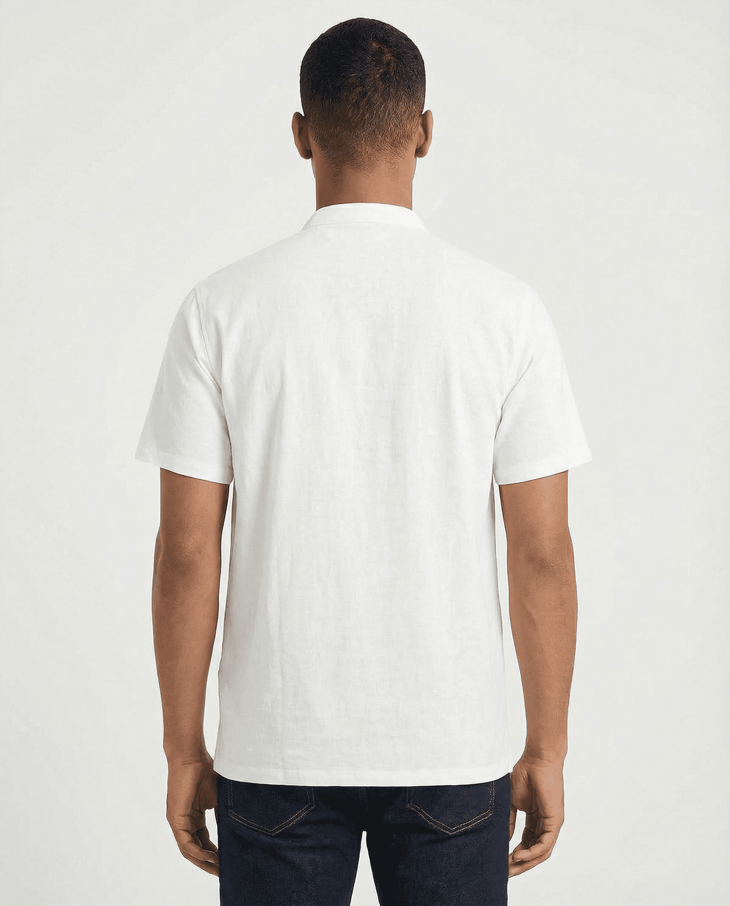 Cotton Linen Henley T-Shirt