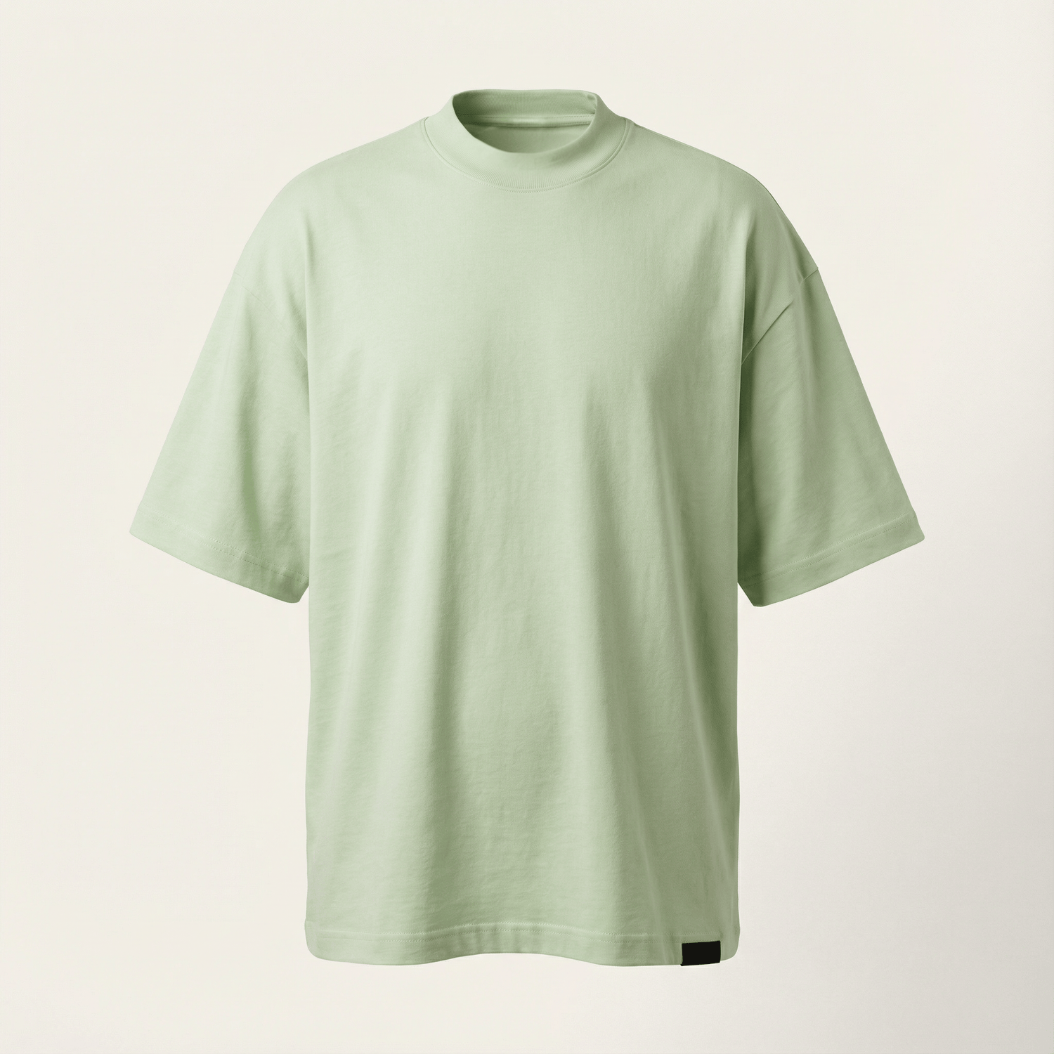 Camiseta de algodón con cuello alto