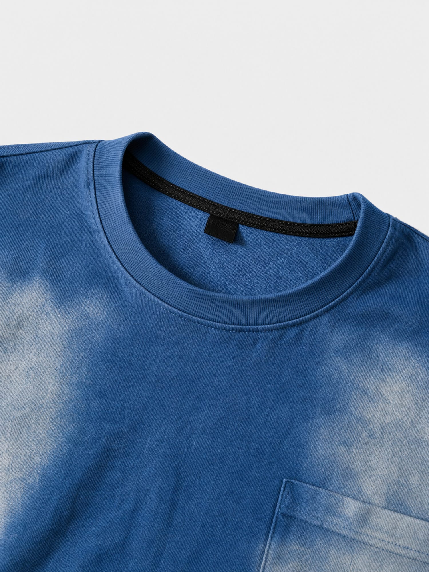 Cropped Washed Blue T-Shirt