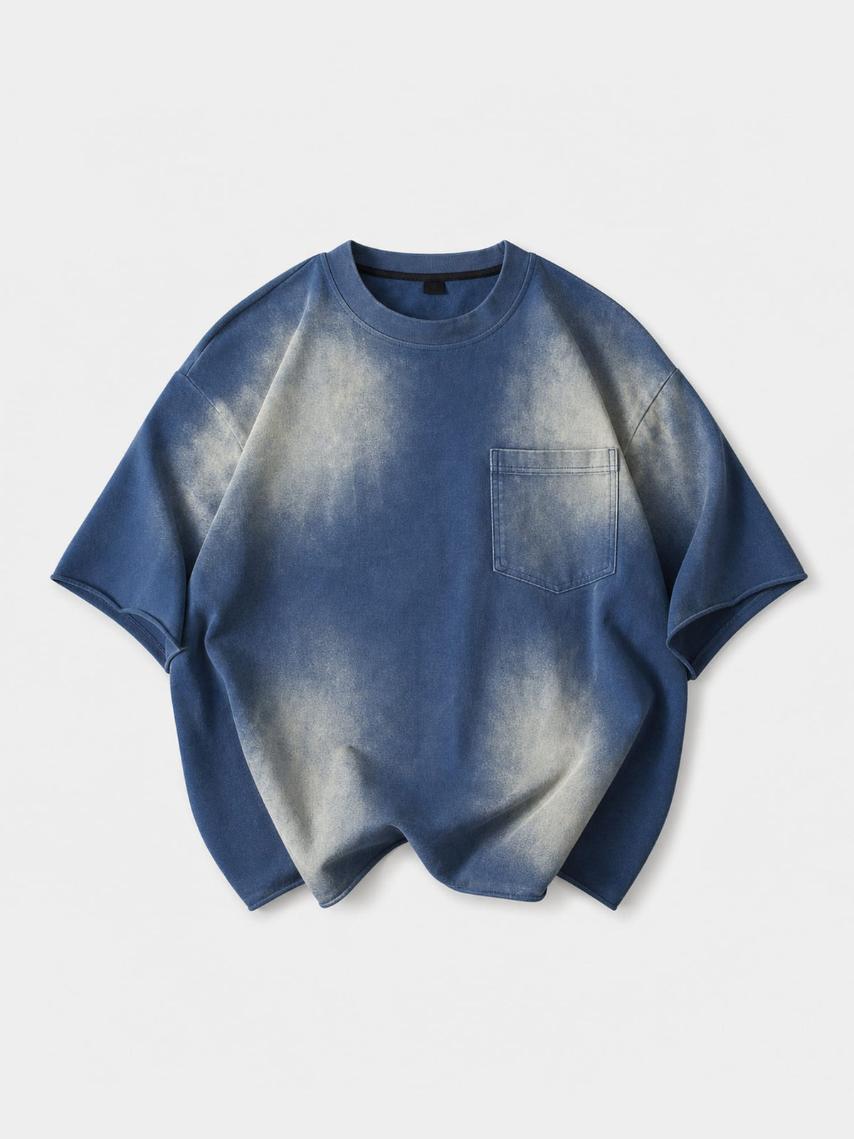 Cropped Washed Blue T-Shirt