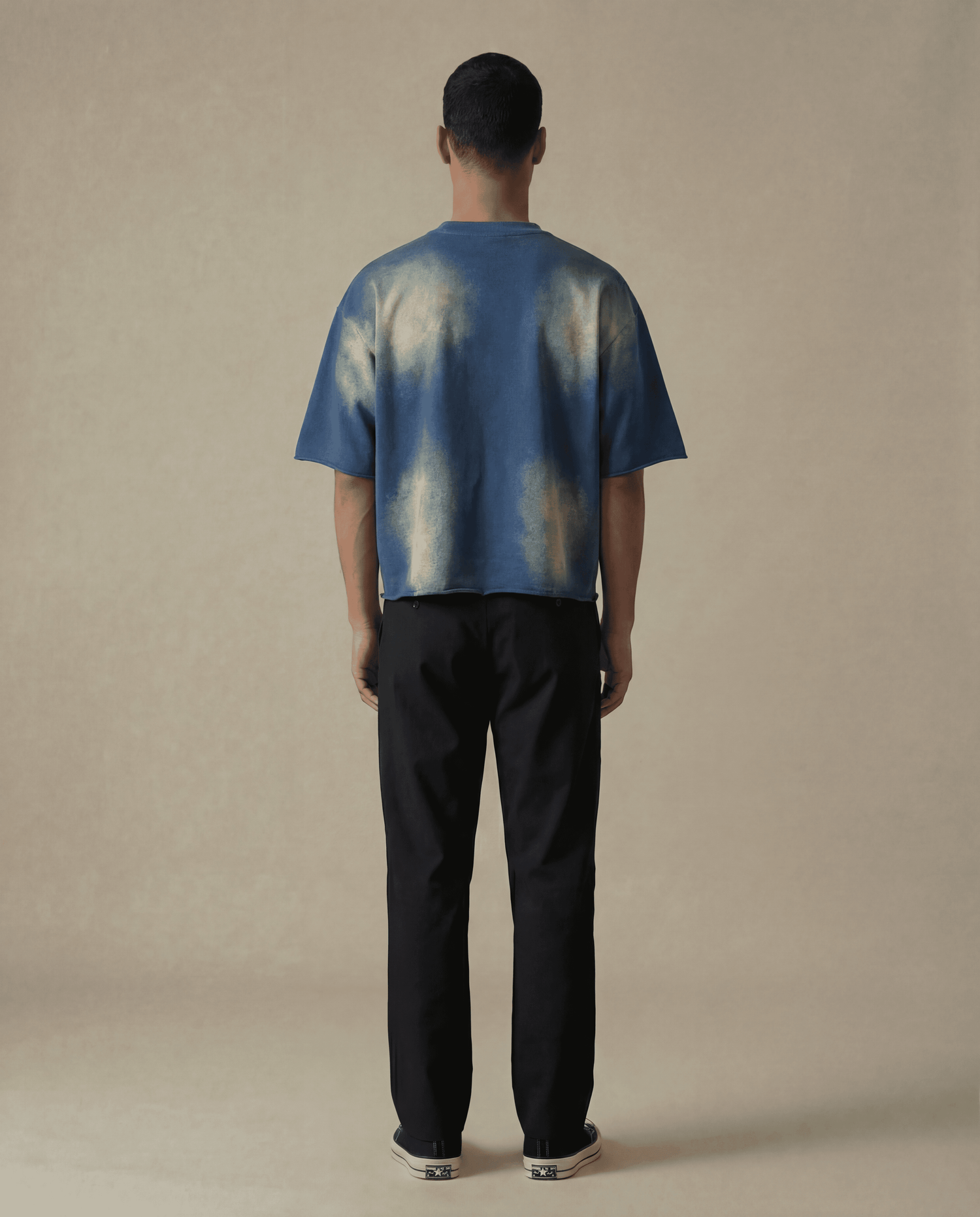 Cropped Washed Blue T-Shirt