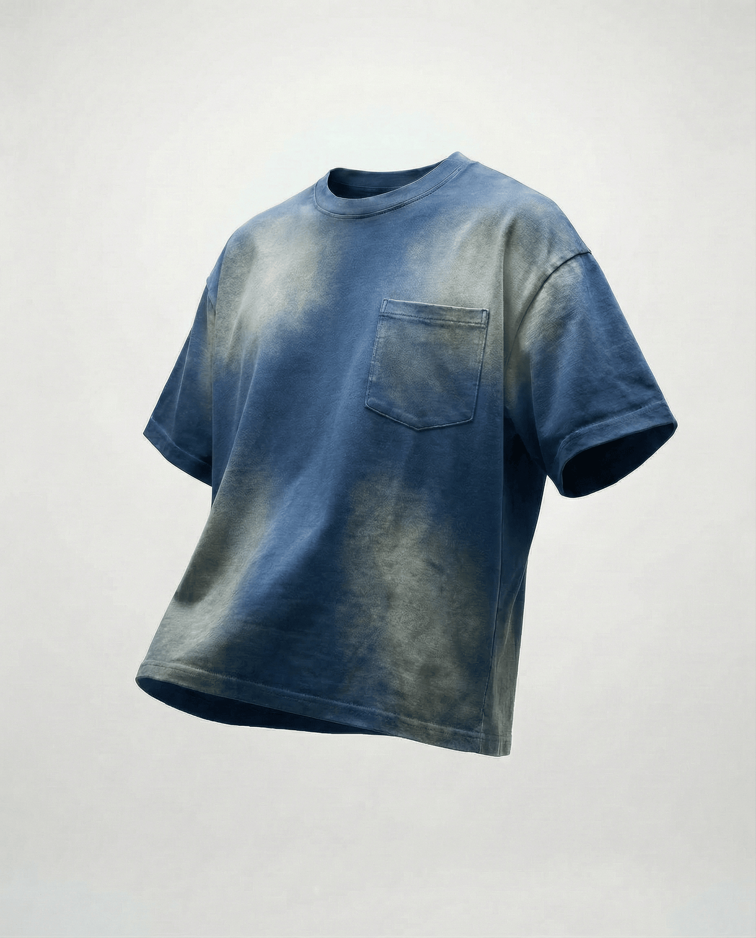 Cropped Washed Blue T-Shirt