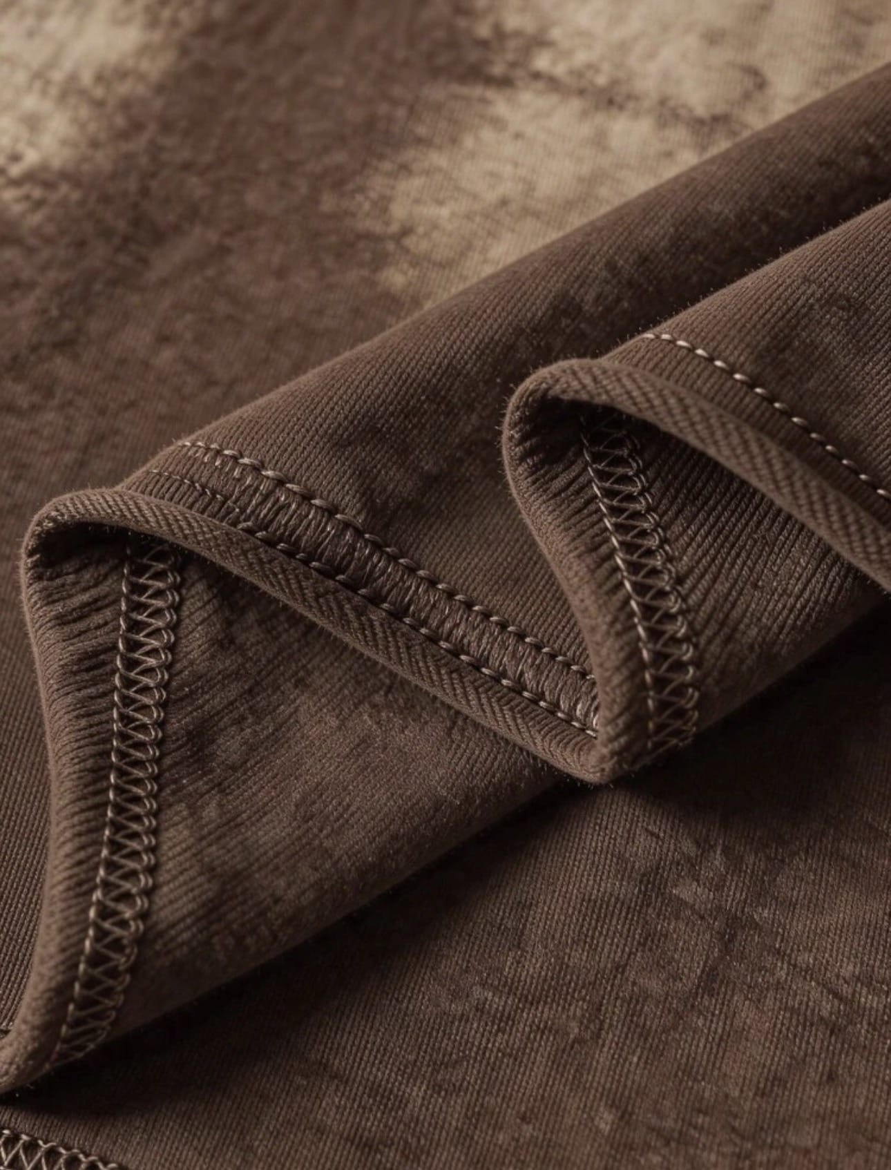 Cropped Washed Brown T-Shirt