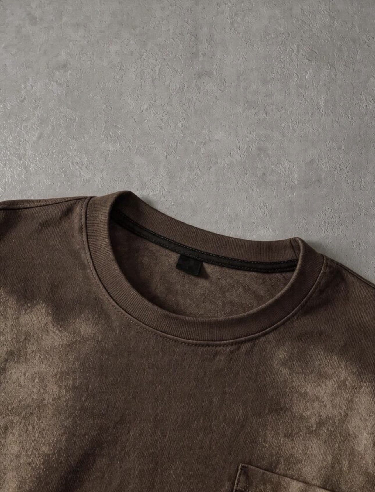 Cropped Washed Brown T-Shirt