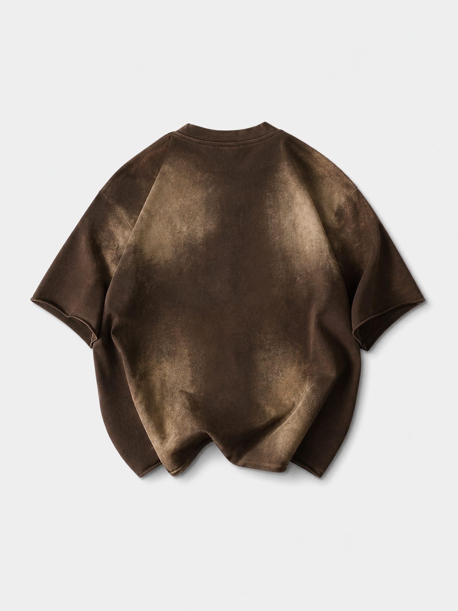Cropped Washed Brown T-Shirt