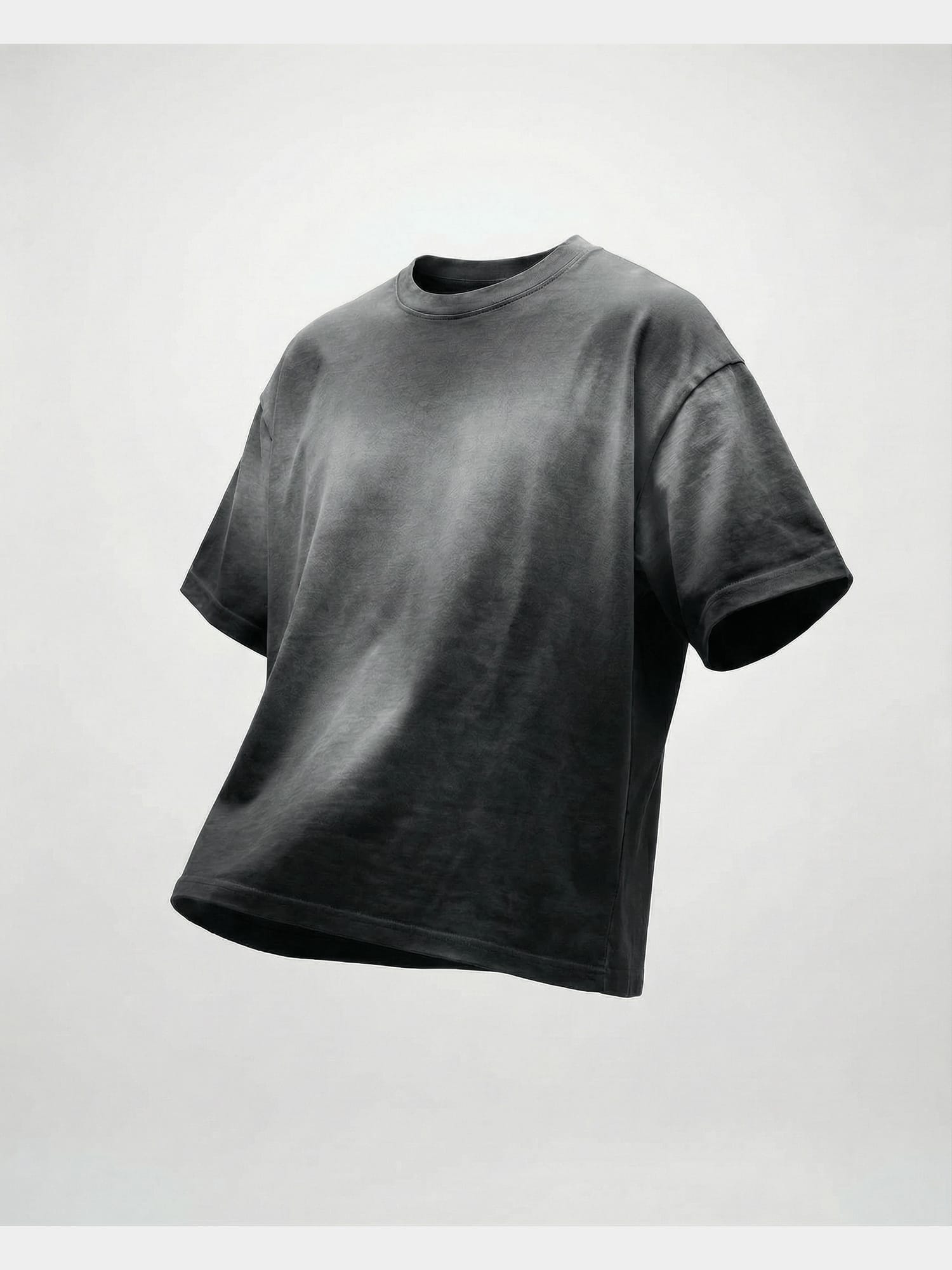 Cropped Washed Charcoal T-Shirt