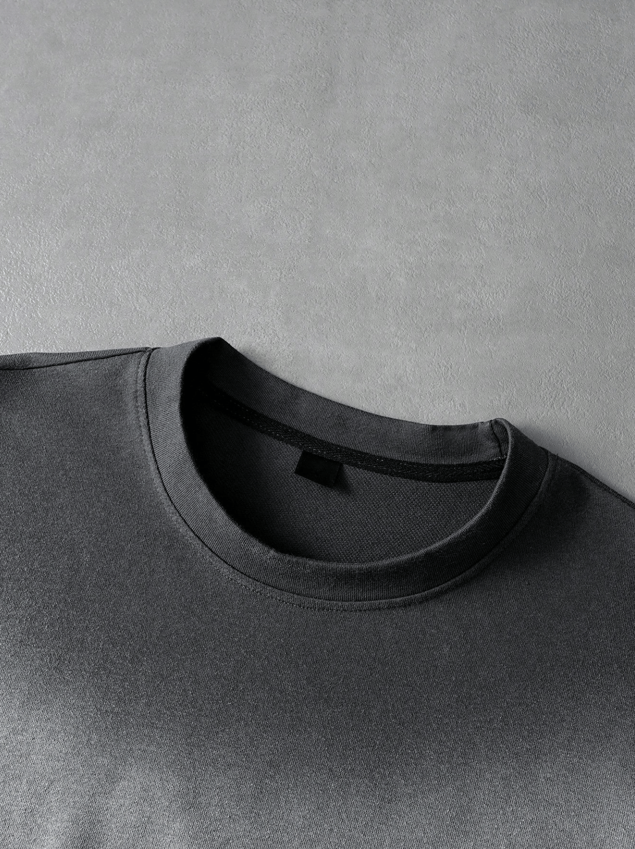 Cropped Washed Charcoal T-Shirt