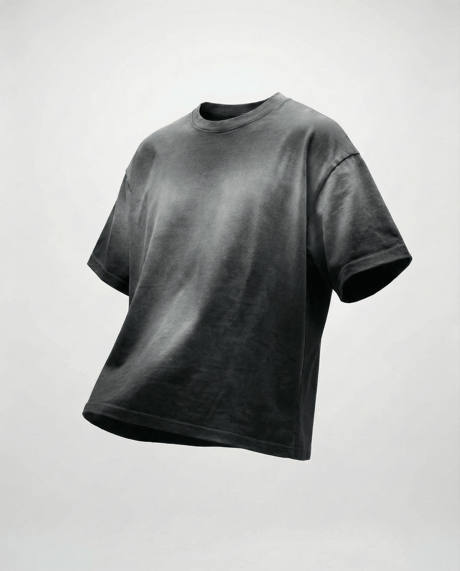 Cropped Washed Charcoal T-Shirt