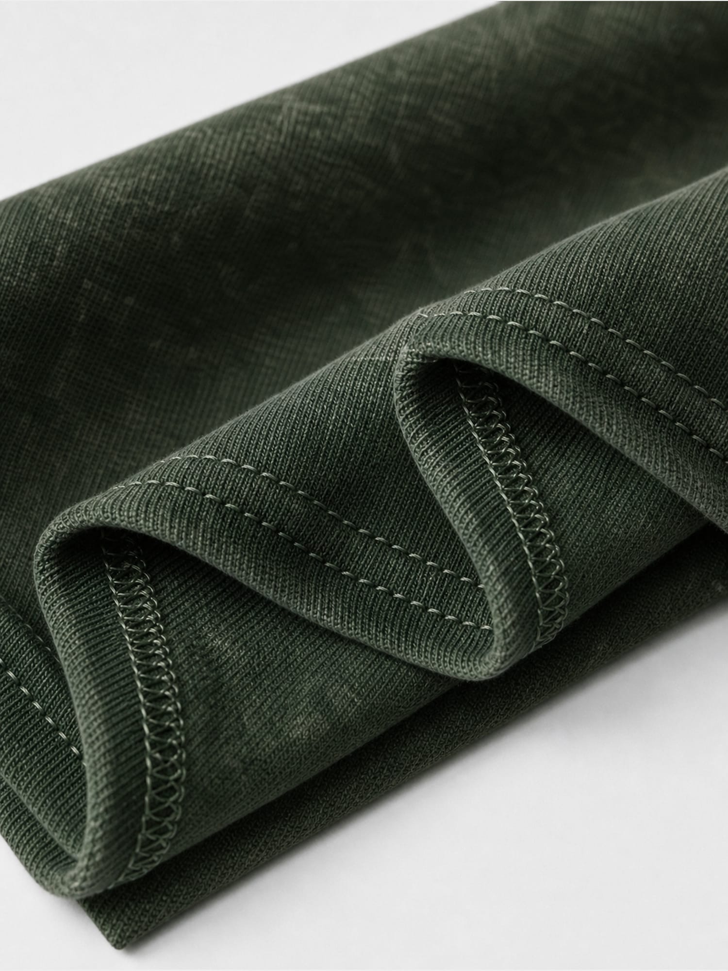 Cropped Washed Olive T-Shirt