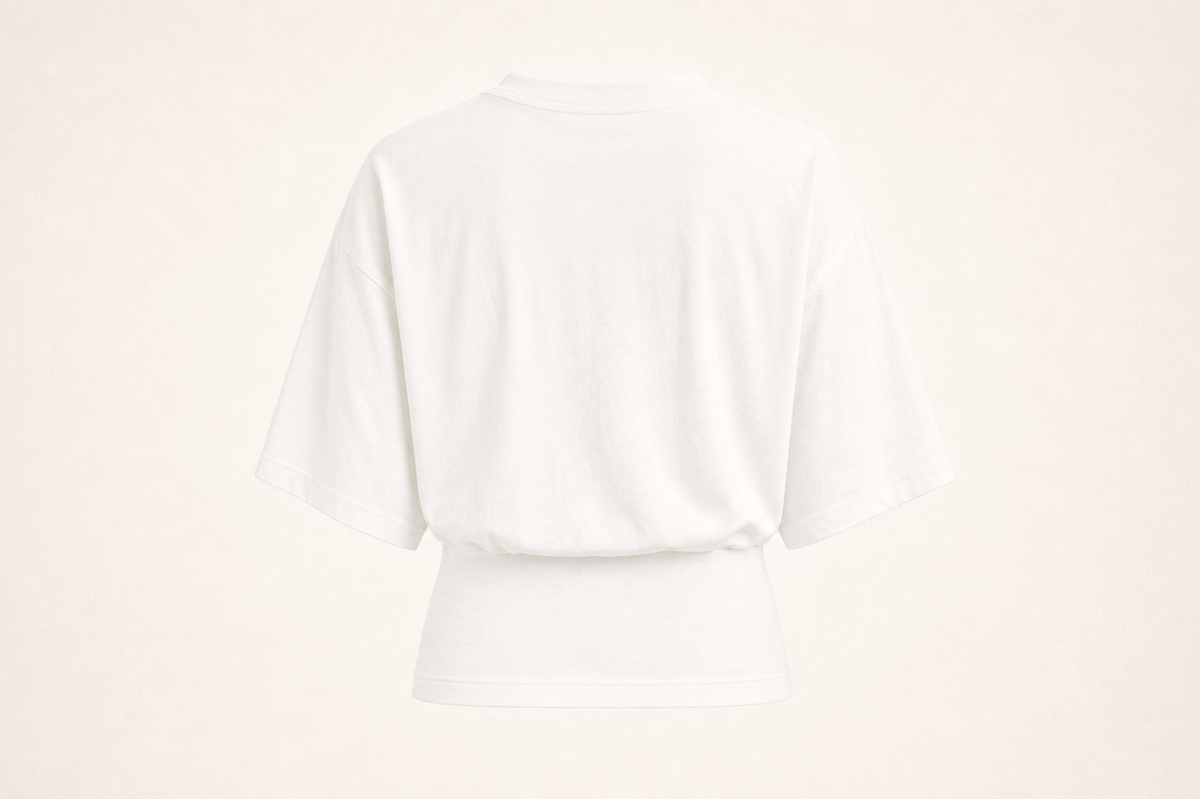 Relaxed Batwing Cotton Tee