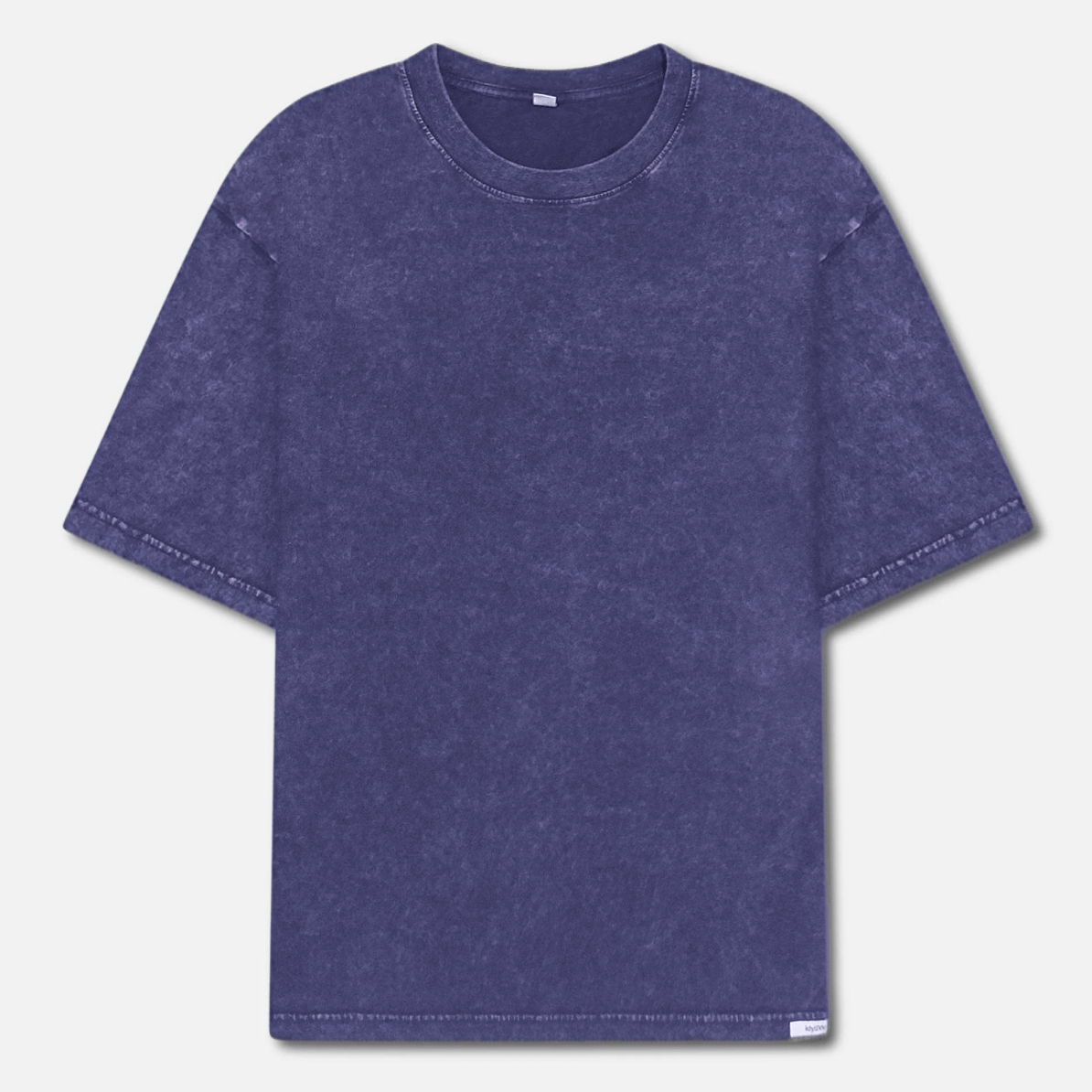Indigo Stonewashed Crew Neck T-Shirt