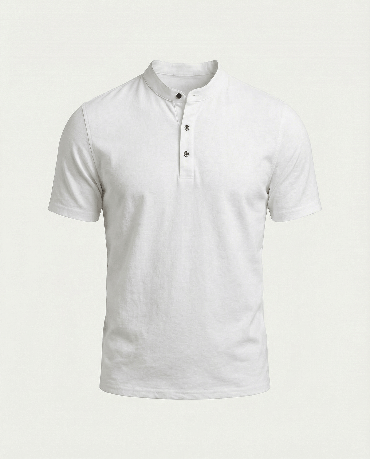 Cotton Linen Henley T-Shirt