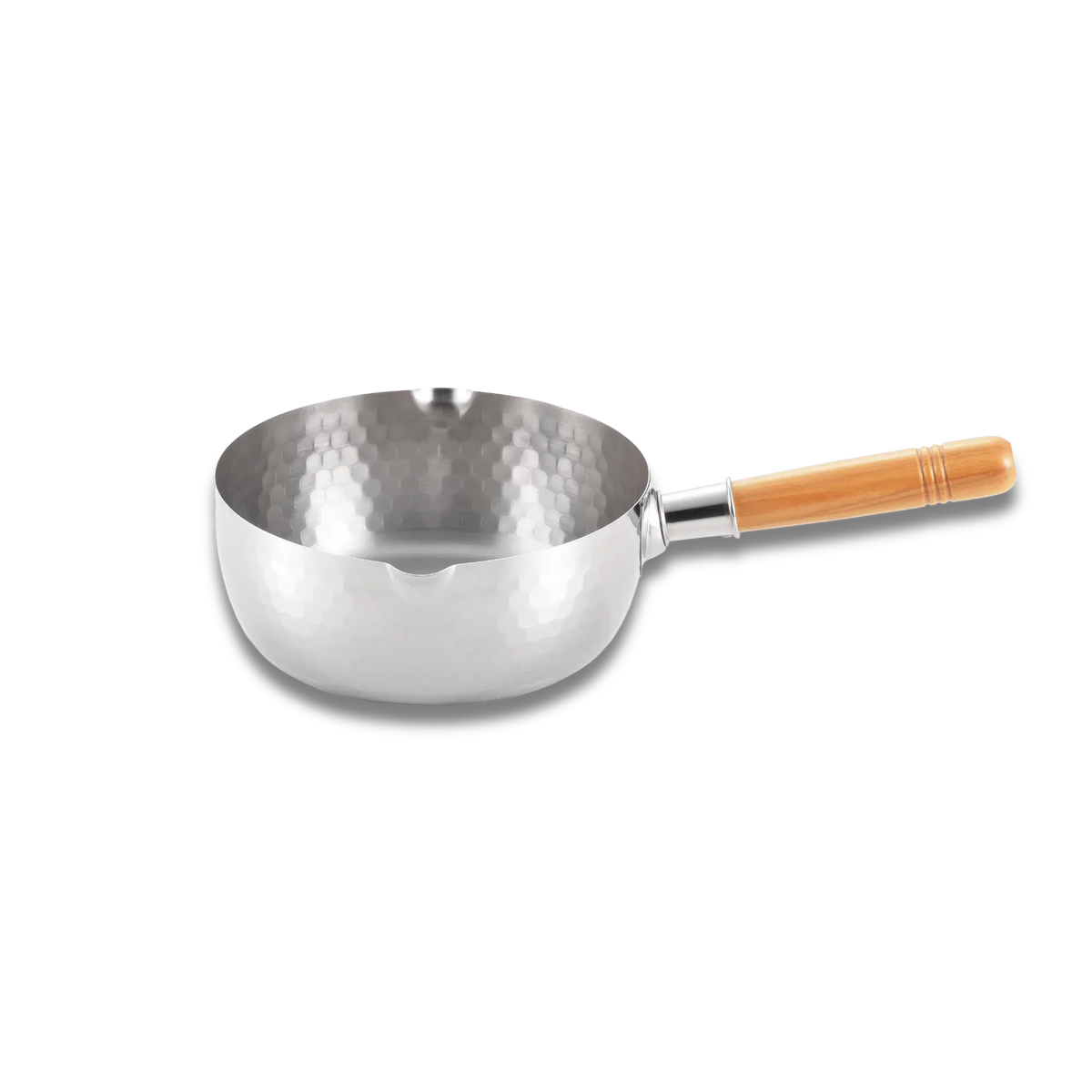 Casserole Yoshikawa Yukihira 20 cm | 2,1 L en acier inoxydable avec poignée en bois