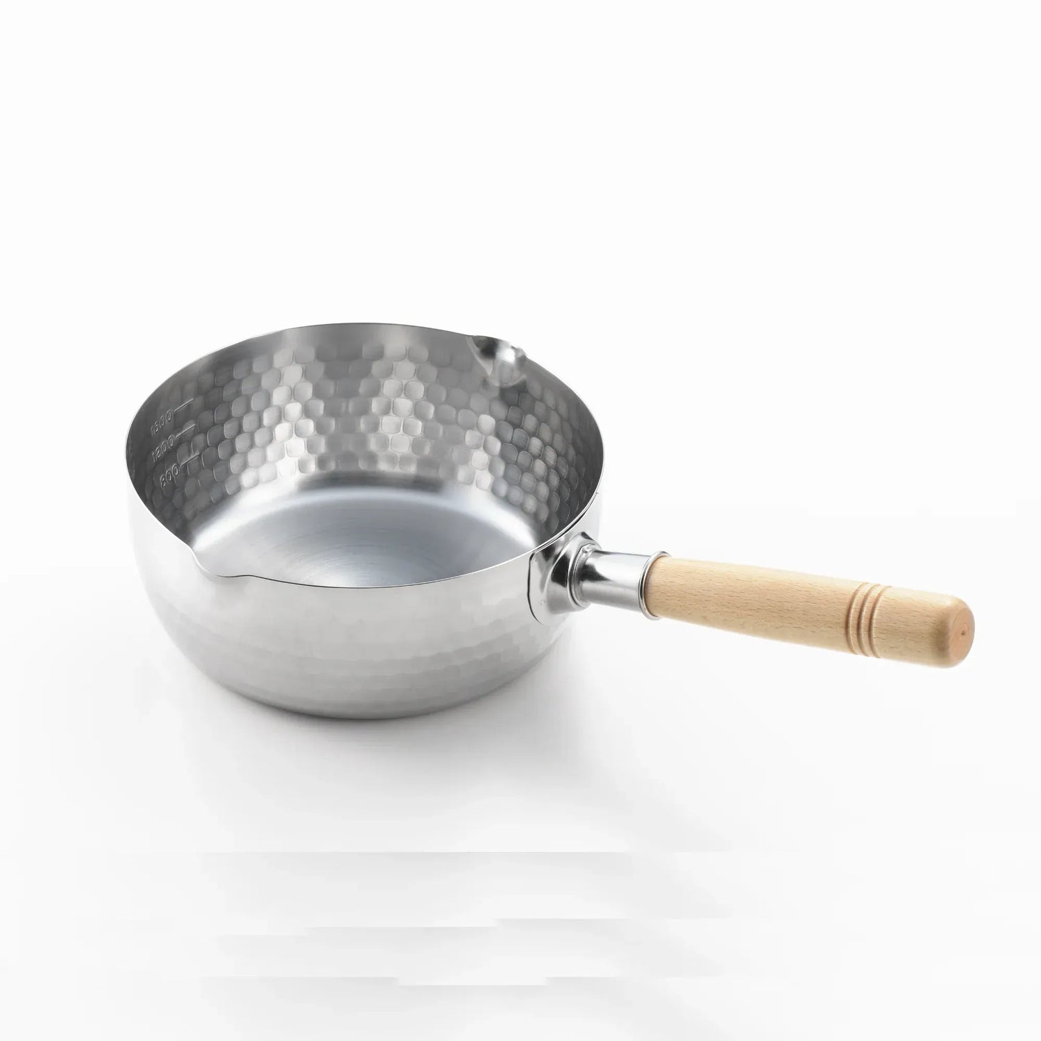 Casserole Yoshikawa Yukihira 20 cm | 2,1 L en acier inoxydable avec poignée en bois