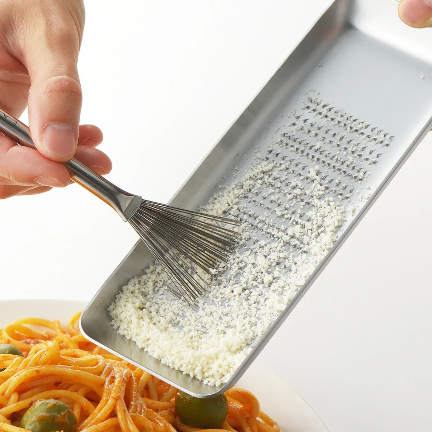 Eatoco Hake Grater Brush – Japanese Stainless Steel Grater Cleaner