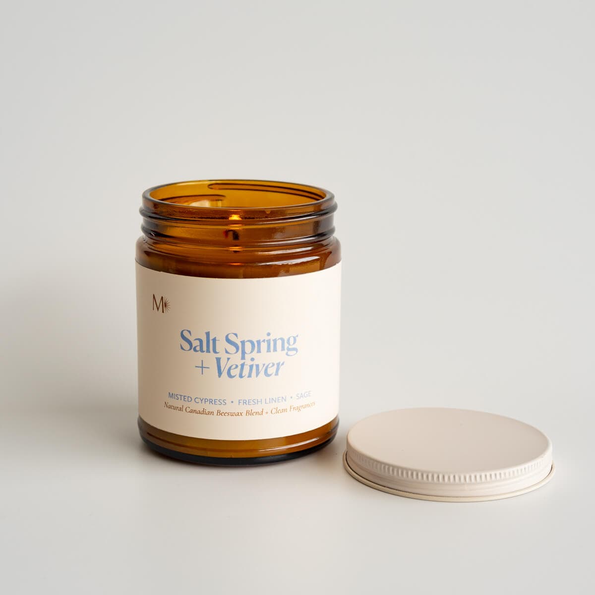 Pot de bougie Salt Spring + Vetiver